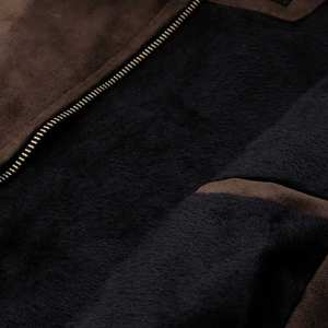 Excelente calidad, producto más exigente, chaqueta de cuero para hombre, pieza fresca, prendas de vestir a la moda, chaqueta de cuero de piel de oveja cálida para invierno - Product Image 5