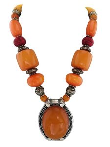 2025 plus récent collier de perles en résine bohême fait à la main multicolore collier pendentif en résine - Product Image 3