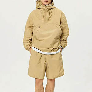 Conjunto de Sudadera con Capucha y Pantalones Cortos Cortavientos de Otoño de Alta Calidad con Diseño Personalizado e Impresión de Logotipo - Product Image 2