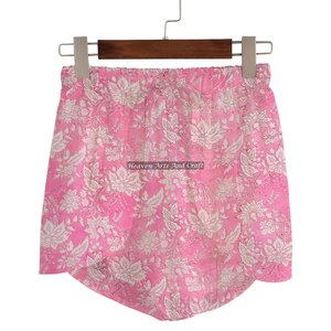 Shorts Elásticos de Corte Cómodo para Mujer, Estampados a Mano, de Algodón Transpirable, Ropa de Moda al por Mayor - Product Image 2