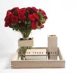 Handmade Serving tray , incense madkhan burner , storage stick box & flower vase set for giveaways By United Trade World
