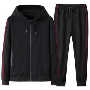Ensemble de survêtement décontracté pour homme, respirant, à capuche, de haute qualité, pour l'extérieur, coupe régulière, idéal pour l'hiver et le jogging, avec logo personnalisé, vente en gros - Product Image 1