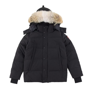 Veste d'hiver pour homme, style classique, haute qualité, chaude, coupe-vent, imperméable, épaisse, matelassée, à capuche, fermeture éclair, badge sur le devant, décontractée - Product Image 5