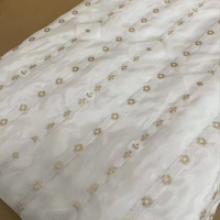 Tissus Jacquard en Soie Russe, Motif Brodé, Tissu Georgette Tissé, Style Uni, Caractéristique Mémoire pour Filles, Revêtement PE