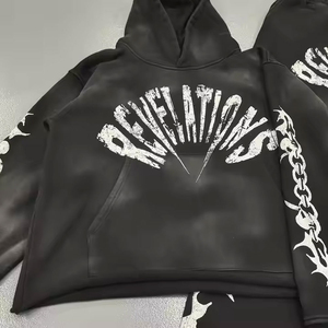 ชุดวอร์มกางเกงวอร์มกางเกงผ้าฟลีซทรงหลวมสำหรับผู้ชายชุดวอร์ม500GSM กางเกงทรงหลวมพิมพ์ลายไซส์ใหญ่พิเศษออกแบบได้ตามต้องการ - Product Image 4