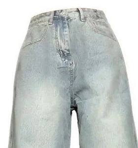 Jean en Denim taille moyenne pour femmes décontracté foncé respirant coloré lavage coupe ample Style Streetwear haute qualité Y2K - Product Image 2