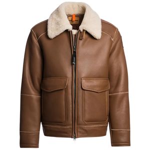 Chaqueta de Invierno Original de Piel de Oveja para Hombre, Cuello Alto, Logotipo Frontal, Impermeable, Ecológica, Servicio OEM, Antibacteriana - Product Image 1