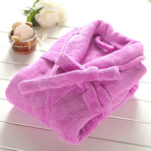 White Cotton Bathrobe <b>Women</b> Cloak Dressing Gown <b>Women</b> Bath <b>Robe</b> Thick Warm Couples <b>Towel</b> pink Bath <b>Robe</b> - Product Image 2