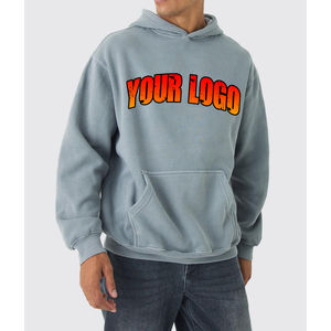 Sweats à capuche surdimensionnés en molleton de haute qualité pour hommes manches régulières logo imprimé personnalisé hiver sweats à capuche pour hommes à vendre - Product Image 1