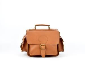 Bolso de cuero genuino 100% personalizado impermeable para cámara DSLR sin espejo hecho a mano duradero bolso de mensajero para fotógrafo profesional - Product Image 1