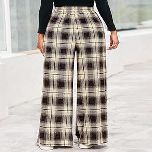 Pantalon droit léger pour femme, coupe classique, taille élastique, jambes droites, anti-froissement - Product Image 2