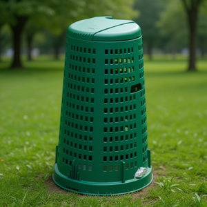 Soporte para bolsas de basura (100Lt) con tapa verde 24702 - Product Image 3