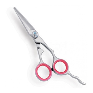 Tijeras de peluquería para el cuidado y peinado del cabello con mango de anillo dorado e instrumentos de belleza con tornillo ajustable - Product Image 6