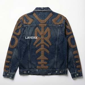 แจ็คเก็ตเดนิมผู้หญิงสไตล์ Y2K งานปักลาย 3 มิติ แต่งขอบคอประดับเพชร สไตล์สตรีทแวร์ขาดๆ แบบวินเทจ สำหรับฤดูใบไม้ร่วง - Product Image 3