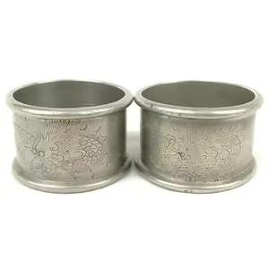 Anillo para Servilletas de Metal Dorado con Hojas en Relieve para Mesa de Comedor, Envío Incluido, Decoración Redonda de Metal Dorado - Product Image 5