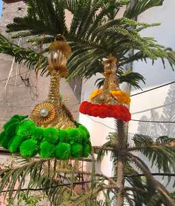 Short <strong>Pompom</strong> Hanging Fabric Bell Trendy Festive Colourful Garland for <strong>Christmas</strong> Tree <strong>Decoration</strong> Santa Clause Night Party Decor - Product Image 6
