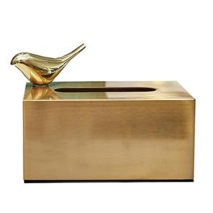Caja de pañuelos de Metal dorado clásico moderno hecho a mano, soporte de acero inoxidable chapado en oro pulido, decoración elegante para el hogar y el Hotel, precio de fábrica - Product Image 6