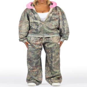 Ensemble de survêtement de sport pour femmes, ensemble de survêtement de jogging, coupe-vent, confortable, respirant, tenue de sport pour l'entraînement physique - Product Image 2