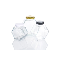 Bouteille de boîte de pot en verre de 250 ml avec couvercle en liège et en aluminium pour conteneur de stockage de cuisine de miel vente chaude