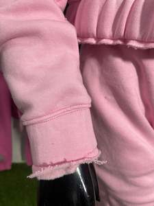 Conjunto de Sudadera con capucha de lana para mujer, Jersey de algodón Premium personalizado de fabricante de ropa, conjunto de Sudadera con capucha y serigrafía de peso pesado de alta calidad - Product Image 3