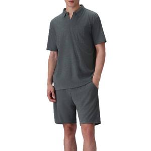 Conjunto de Camiseta y Pantalones Cortos de Alta Calidad para Hombre, Conjunto de Verano de Dos Piezas con Logotipo Personalizado, Conjunto Deportivo de Algodón Transpirable - Product Image 1