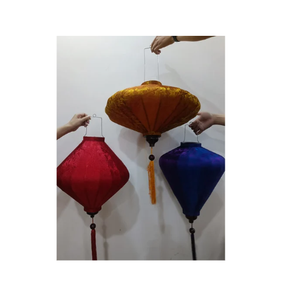 Wholesale <b>Bamboo</b> Wedding Decoration Silk Lanter/ Hanging Round Silk <b>Lantern</b> with <b>Bamboo</b> Material for Party and Wedding Supplies - Product Image 1