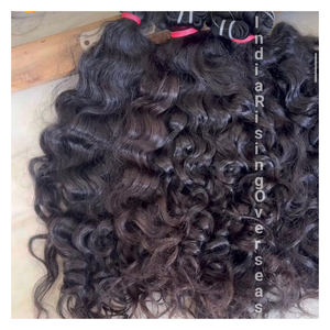 Haute vente 2025 naturel bouclé de qualité supérieure Remy Grade indien Extension de cheveux humains simple donneur Machine Double trame faisceaux de cheveux - Product Image 2