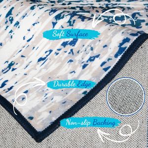 Tapis en flanelle abstraite antidérapant élégant contemporain Shufu, entretien réduit, anti-allergique, polyester, moderne, fabrication mécanique - Product Image 4