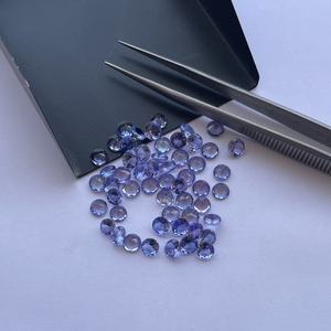 6mm 7mm 8mm naturel bleu Tanzanite à facettes coupe ronde pierre précieuse en vrac pour la fabrication de bijoux collier pierres anneaux pendentif brillant - Product Image 2