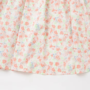 OEM ODM niñas algodón sólido respetuoso con el medio ambiente lindo Puff manga cuello cuadrado verano A-Line vestido fábrica al por mayor niños moda - Product Image 4