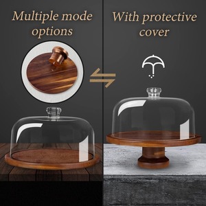 High Quality Handmade Wooden <b>Cake</b> <b>Stand</b> with Stylish <b>Dome</b> Best Wedding <b>Cake</b> Tools for Home & Hotel Use Available Bulk Quantity - Product Image 5