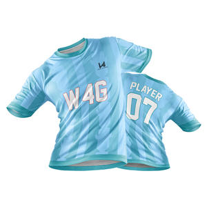 Maillots de football pour hommes personnalisés à prix avantageux, imprimés avec un slogan, manches courtes, 100% polyester, légers et extensibles - Product Image 3