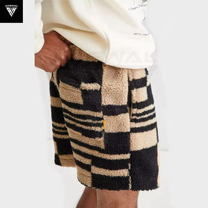 OEM nuevo estilo Hip Hop al aire libre hombres pantalones cortos de alta ropa al aire libre de corte suelto Casual polar Sherpa Streetwear 100% pantalones cortos de algodón para hombres - Product Image 4