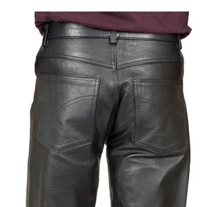 Precio razonable Servicio OEM Bajo MOQ Hombres Pantalones de cuero en stock Más exigentes Pantalones de cuero de alta calidad para adultos para la venta - Product Image 6