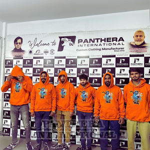 Sudadera con Capucha Personalizada Unisex Panthera International, Sudadera con Capucha y Cremallera Extra Grande para Hombre y Mujer, Estampado Chenille, 100% Algodón, 300G - Product Image 3