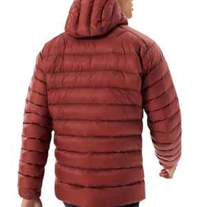 Veste matelassée de randonnée d'hiver de luxe pour hommes du fabricant, stockage pliable à capuche, fermeture à glissière avant, teinture unie, vente à chaud - Product Image 5
