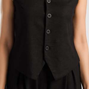 Chaleco Largo Tejido para Mujer, Color Negro, con Botones y Bordados Decorativos, Estilo Vintage, Talla Grande, Relleno de Cuero - Product Image 6