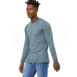 Bella + Canvas 3513 Unisex Tri-blend Camiseta de manga larga Basic Steel Grey Camiseta de manga completa - Product Image 1