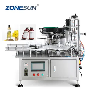 ZONESUN ZS-AFC7A Chai Nhỏ Giọt Tinh Dầu Để Bàn Đơn Khối Tự Động Máy Chiết Rót Chất Lỏng Với Máy Phân Loại Chai