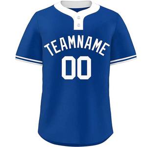 Manches courtes personnalisé nom de l'équipe broderie imprimé haute qualité vêtements de sport Baseball et Softball porter Jersey bouton chemises adultes - Product Image 1