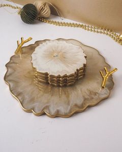 ถาดเสิร์ฟอีพ็อกซี่เรซินทำด้วยมือที่สวยงามของใช้จำเป็นสำหรับห้องครัวในบ้านร้านอาหารโรงแรมตกแต่งเสิร์ฟ - Product Image 1