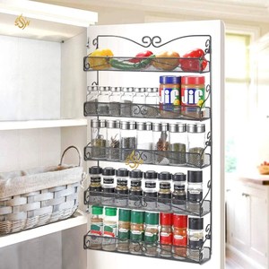 Art créatif moderne fait à la main grande taille porte-épices de cuisine en fer créateur tendance concepteur 5 niveaux ustensiles de cuisine supports à épices - Product Image 2