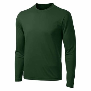 Camisetas de manga larga transpirables con cuello redondo 100% algodón de corte regular - Product Image 3