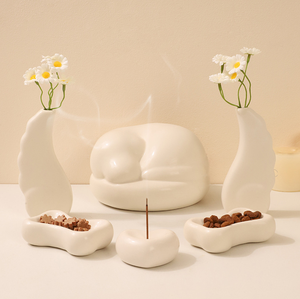 Urna Conmemorativa de Cerámica de Lujo Ecológica para Mascotas, Perros y Gatos, Caja para Guardar Cenizas en Forma de Lágrima con Diseño Creativo - Product Image 1