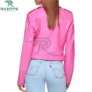Chaqueta de Cuero Genuino para Mujer, Transpirable, con Diseño OEM y Logotipo, Gran Venta - Product Image 6