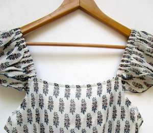 Indian Ethnic Casual Maxi <b>Dress</b> for Women Hand Block Cotton Printed Comfortable <b>Summer</b> <b>Beach</b> Bikini Cover with Button Decoration - Product Image 5