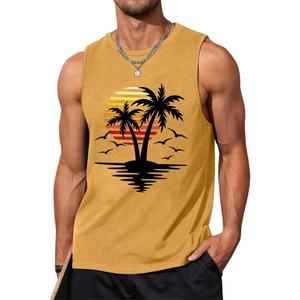 Débardeur de haute qualité Muscle Fit 100% coton côtelé débardeur hommes Gym entraînement Streetwear T-Shirt sans manches - Product Image 2