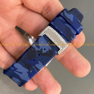 Reloj de moda para hombre con diamantes de moissanita de VVS Clarity Steel Case Smart Dial Display-para uso diario y de fiesta - Product Image 4