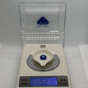 Chất lượng cao Sri lankan Màu xanh sapphire Corundum đá quý 5.27cts hình bầu dục mặt và xử lý nhiệt cho đồ trang sức sử dụng - Product Image 3