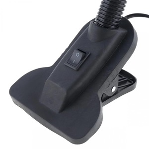 DEDALO Desk Clamp Flexo Lamp - Ideal for Reading Areas and Desks - E-27 Lamp <b>Holder</b> for Any E-27 Bulb (METAL SILVER) - Product Image 4